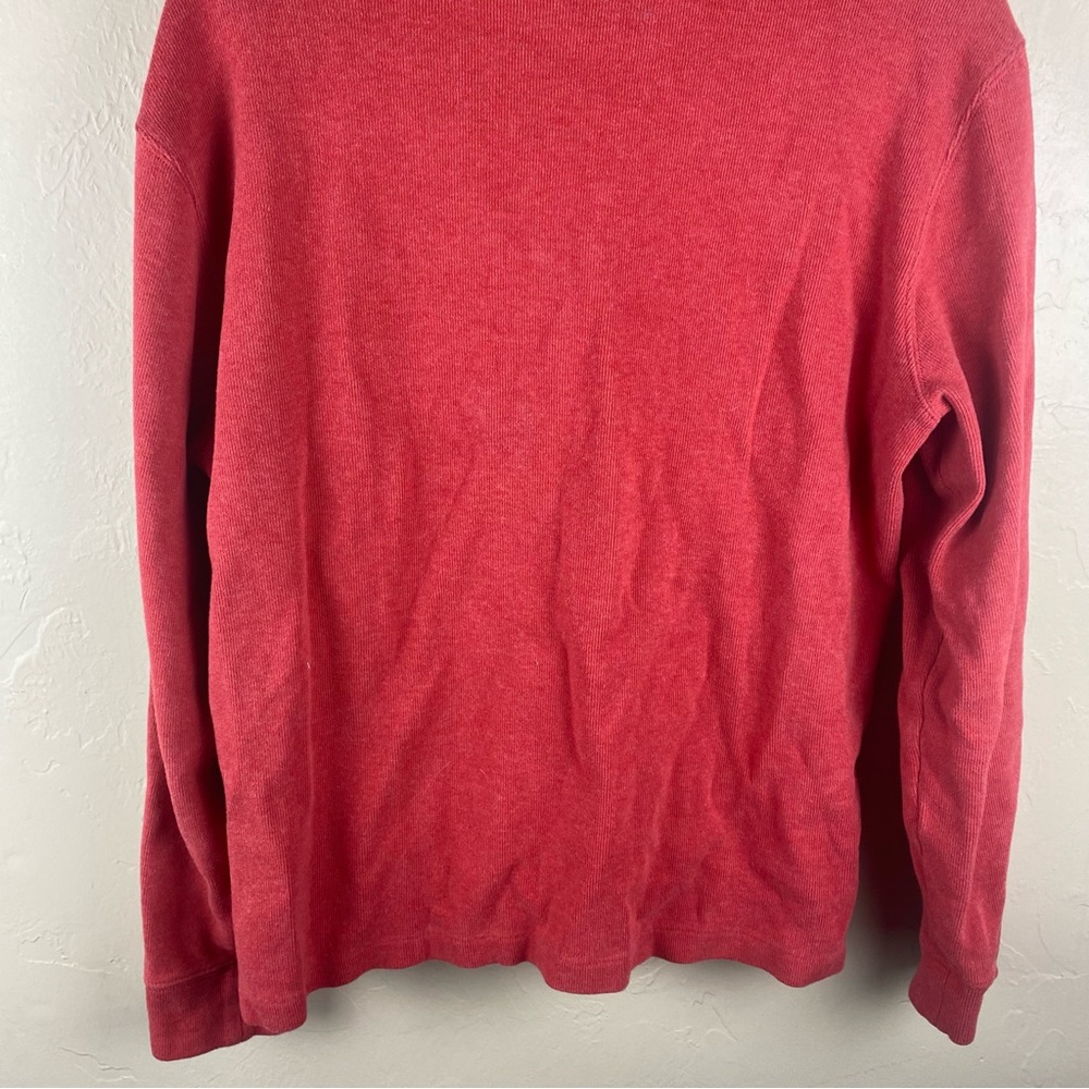 Polo Ralph Lauren Sweater Quarter Zip Pullover Sweater Large Red - Picture 5 of 10